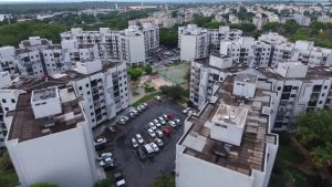 vista da quadra em que moro